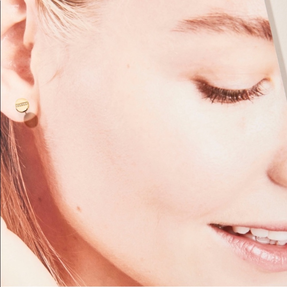 Stella & Dot | Hardware Pavé Silver + Gold Mixed Metal Stud Set - Picture 5 of 7